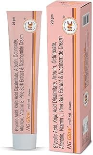 NG Glow Cream - Enriched With Kojic Acid & Glycolic Acid | Anti-melasma, Pigmentation removal, remove Acne Scar, Dark Spots, Uneven Skin Shade, 20gm