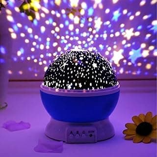 Storio Plastic USB Powered New LED Born Baby Mini Projector Toy - Sooth Relax Sleep Help for Parents - Light Show and Learning for Kids (Round Shape)