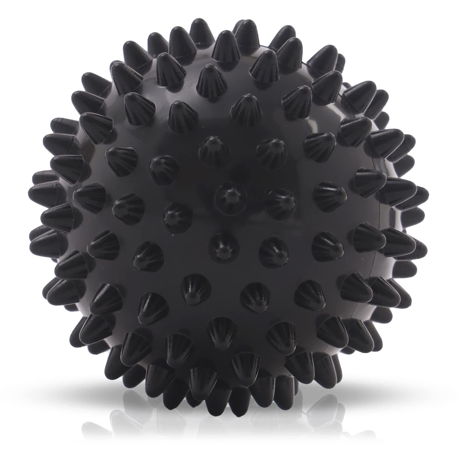 Boldfit Spike Massage Ball for Physiotherapy Spike Ball High Density Massage Roller for Pain Relief Full Body Acupressure Ball for Foot, Hand, Back Massage Lacrosse Ball Massage for Recovery, Plastic, Rubber - Black