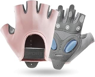PROBEROS® Women Workout Gloves Crossfit Gym with Anti Slip Silione Pad Palm Design Compression Fitness Summer Breathable Fingerless Gloves, Size-M