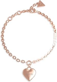 GUESS Falling In Love Gold-Plated Stainless Steel Bracelet For Women | Durable | Tarnish-Resistant & Gift-Ready | Size Small