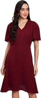 Symbol Premium Women's Fit & Flare Dress (Below Knee Length | Stylish | Back Bow Tie) (Available in Plus Sizes)