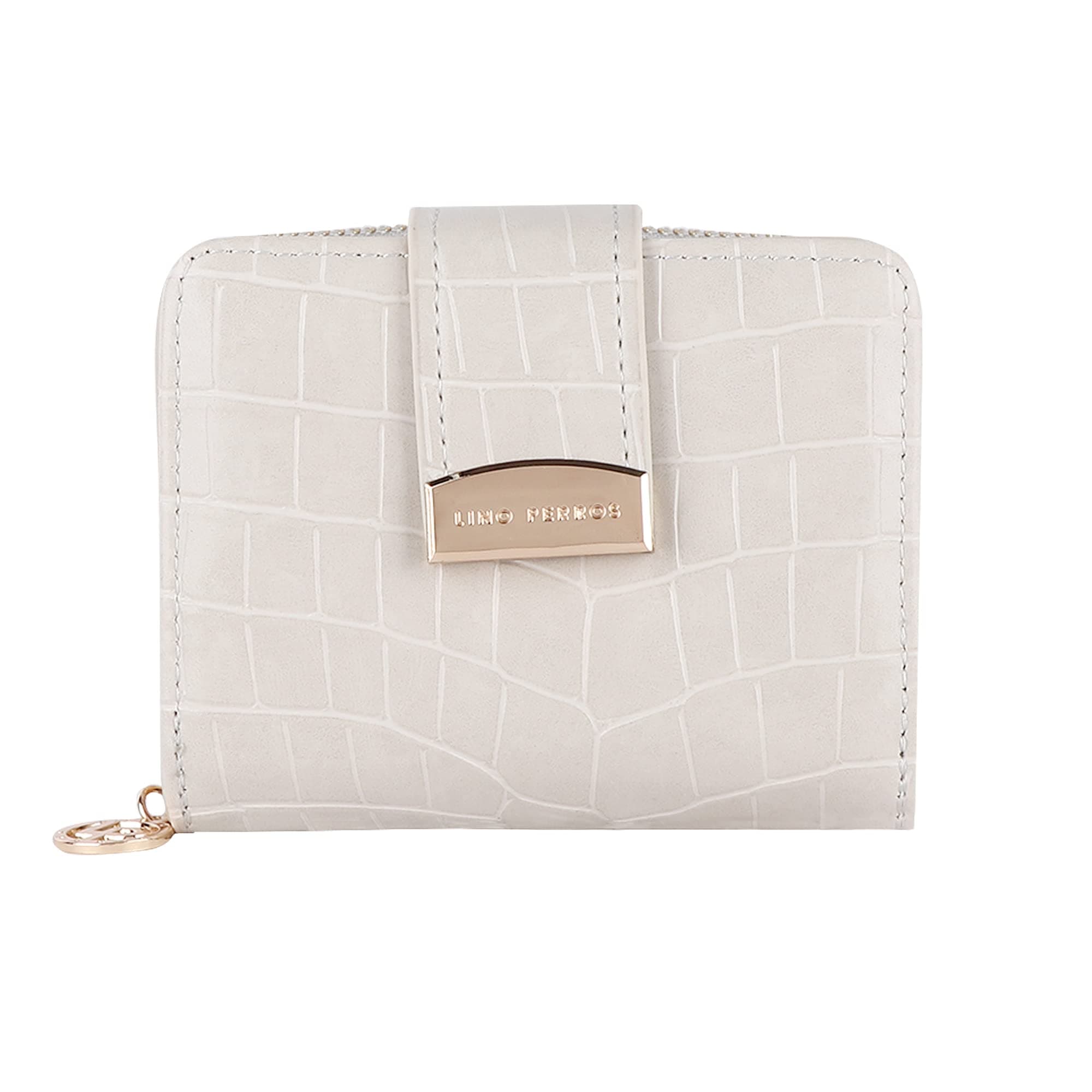 Lino Perros Womens Light Grey Zipper Wallet
