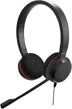 Jabra Gn Netcom Evolve 20 Uc Duo Ms Optimized, USB Wired On Ear Headphones with Mic, Multicolor