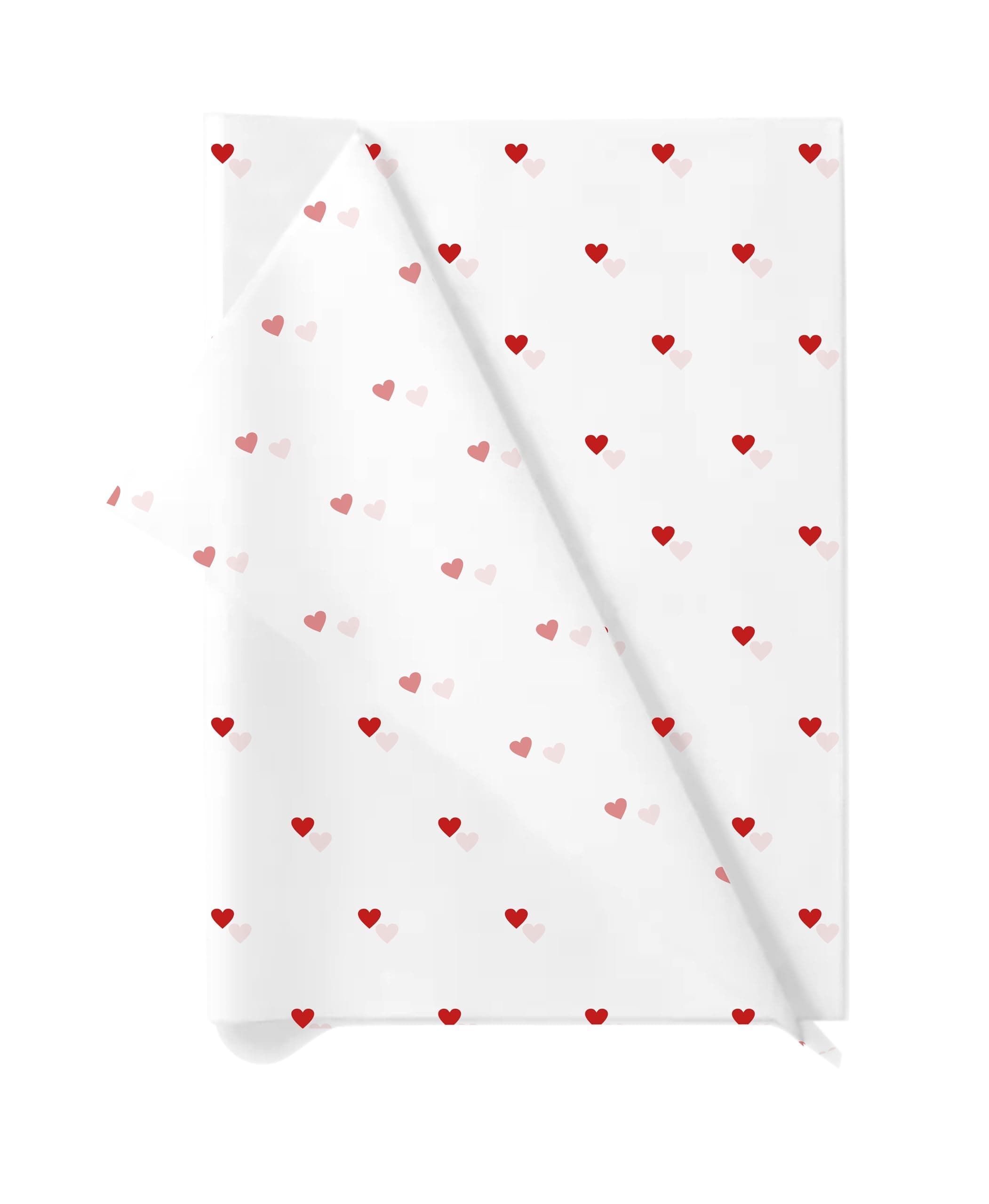 TOWNBUS - 100 Nos Of Redheart Printed Wrapping Paper|Perfect For Gift Wrapping, Storage, Stuffing, Wrapping Of Cloths, Arts And Crafts & Other Business Uses|Acid Free,1 Count