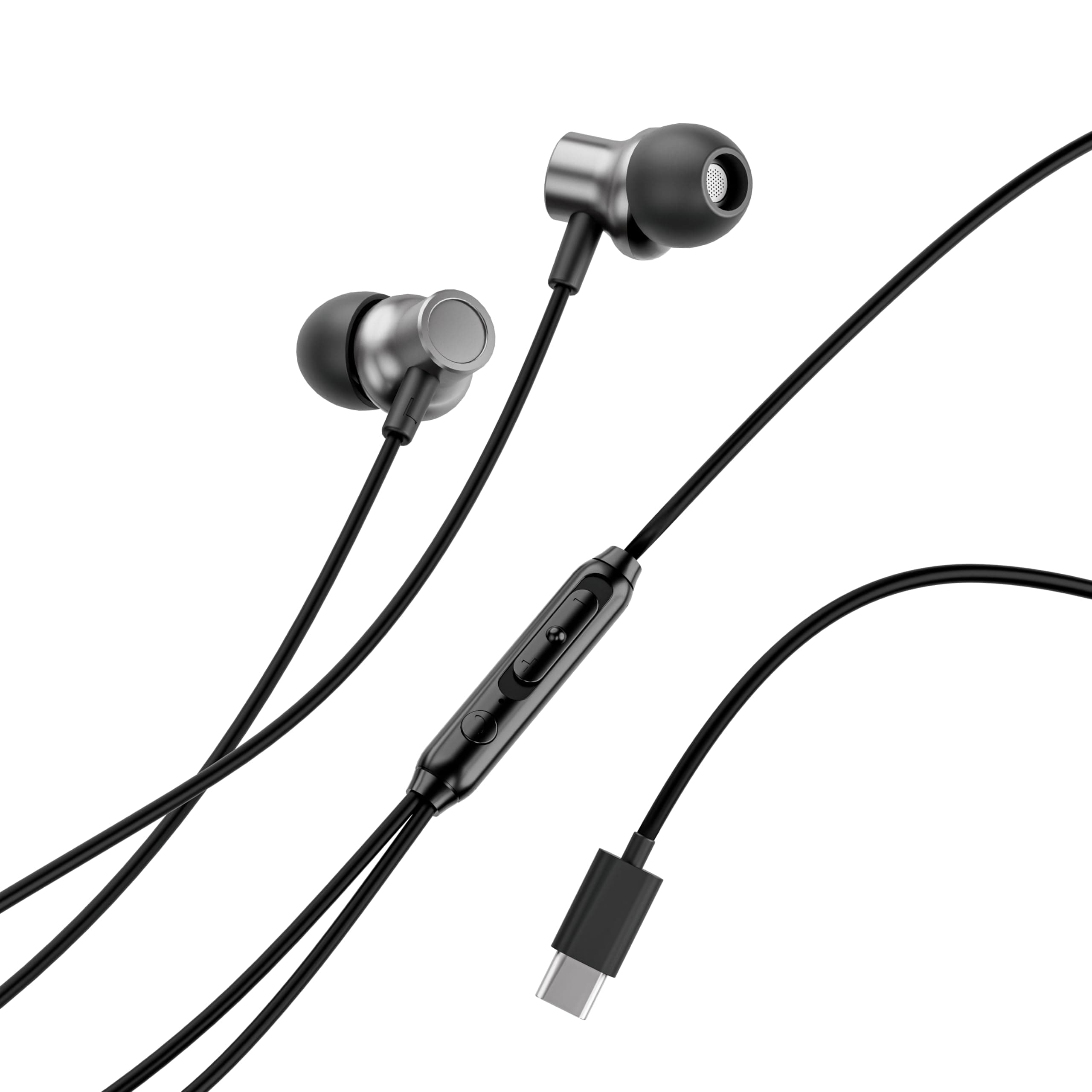 ZON ZW1 | Premium in-ear wired earphones with Rich Bass | HD clarity | 10mm Dynamic drivers | Hands-free calling with in-built mic | Hi-fidelity sound | Noise Isolation | C-type conn. | Tangle-free cord | Ergonomic design | Comfort fit | Black