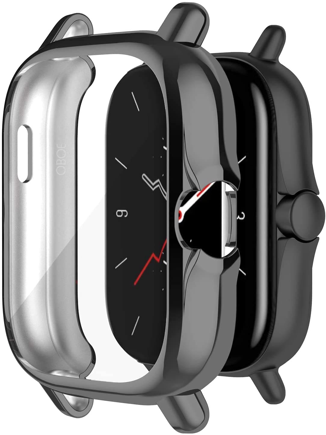 OBOE Screen Protector Case Compatible with Amazfit GTS2/GTS 2e Watch Soft Metal Color TPU Shockproof Cover Thin Bumper Shell Protector (Grey)