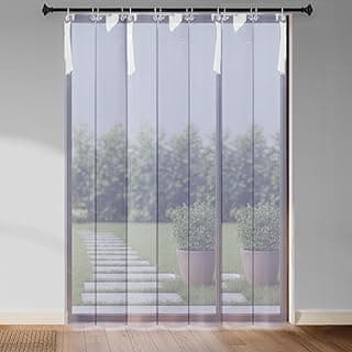 The Furnishing Tree Transparent PVC AC Strip Curtain 7 Ft Long – Set of 6 Strips (9 inch / 22.86 cm Width Each), 0.5mm Thickness Door Curtain for Home, Balcony & AC Room