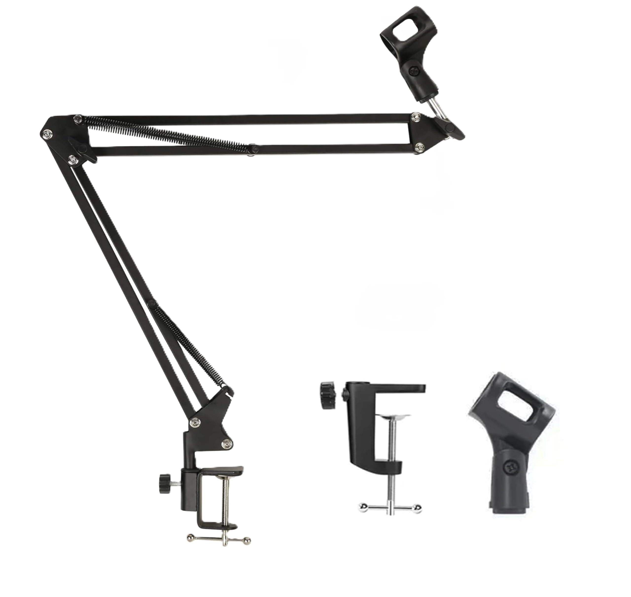 Powerpak NB-35 Microphone Stand with Suspension Boom Scissor Arm Stand, Black