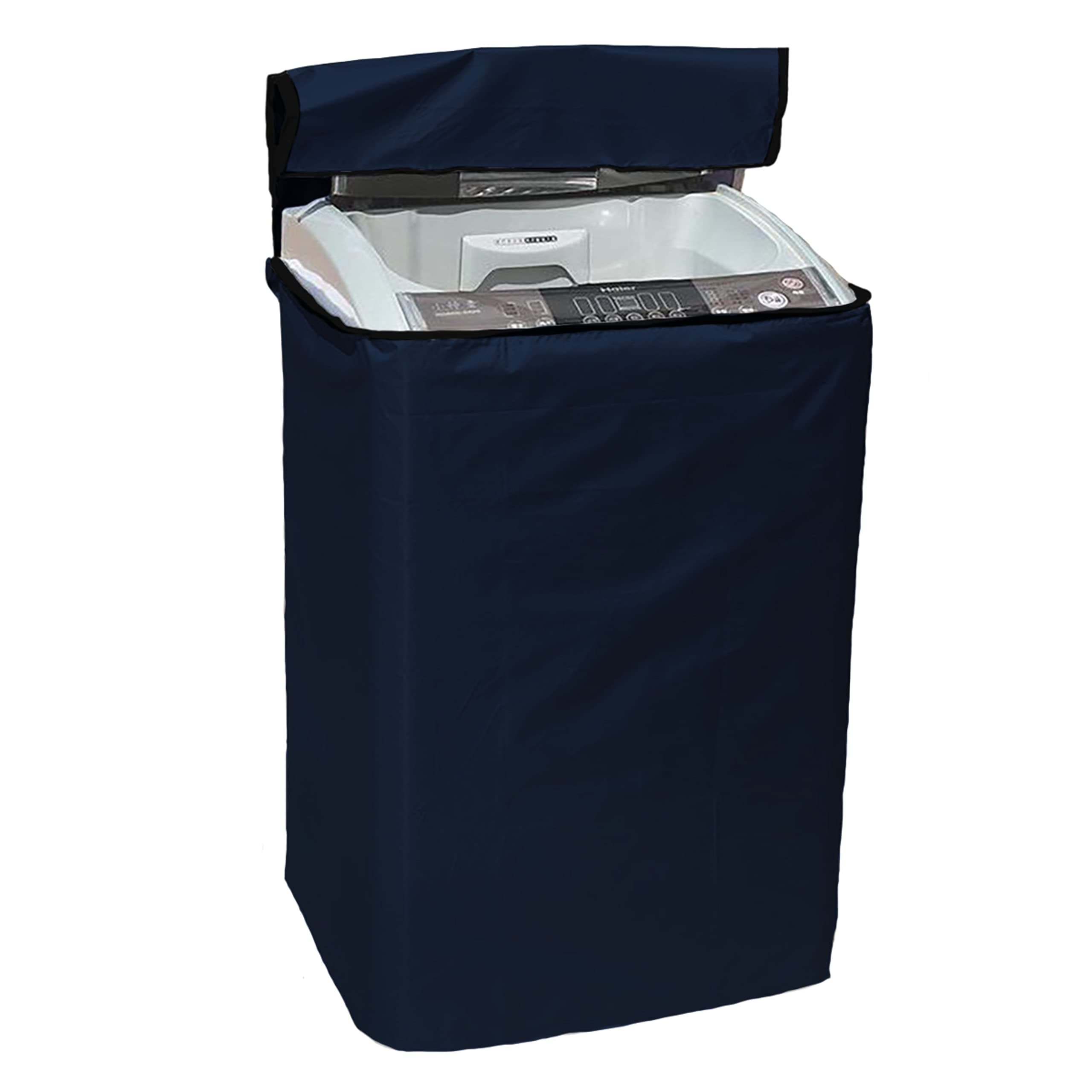 Yellow Weaves Top Load Fully Automatic Washing Machine Cover for 8 kg, 8.5 kg, 9kg, 9.5 kg & 10kg Waterproof & Dust-Proof Top Loading Machine Protective Cover (Dimensions- 63x63x93 cm, Blue)