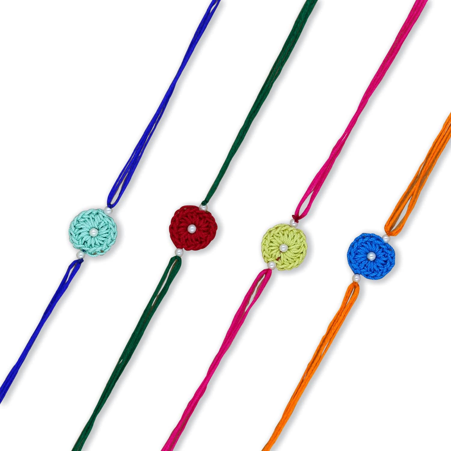 Prapti Handicrafts Handmade Designer Crochet Eco-Friendly Rakhi For Brothers,Sisters,kids Combo Pack