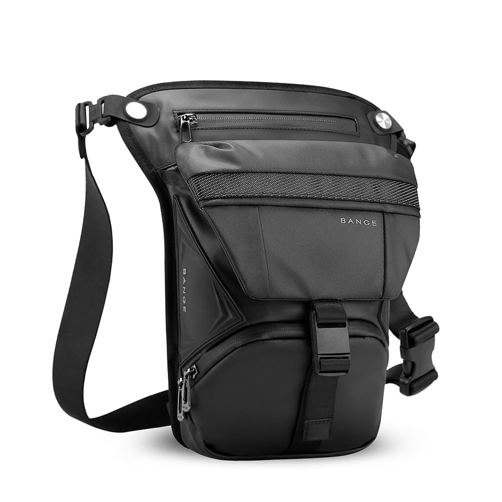 Red Lemon BANGE Turtle Unisex Waist Bag, Multipurpose Utility Waist Pouch, Cross Body, Strap to Leg Or Hip for Motorcycling, Outdoor, Hiking, Adventure & Travel (Black)