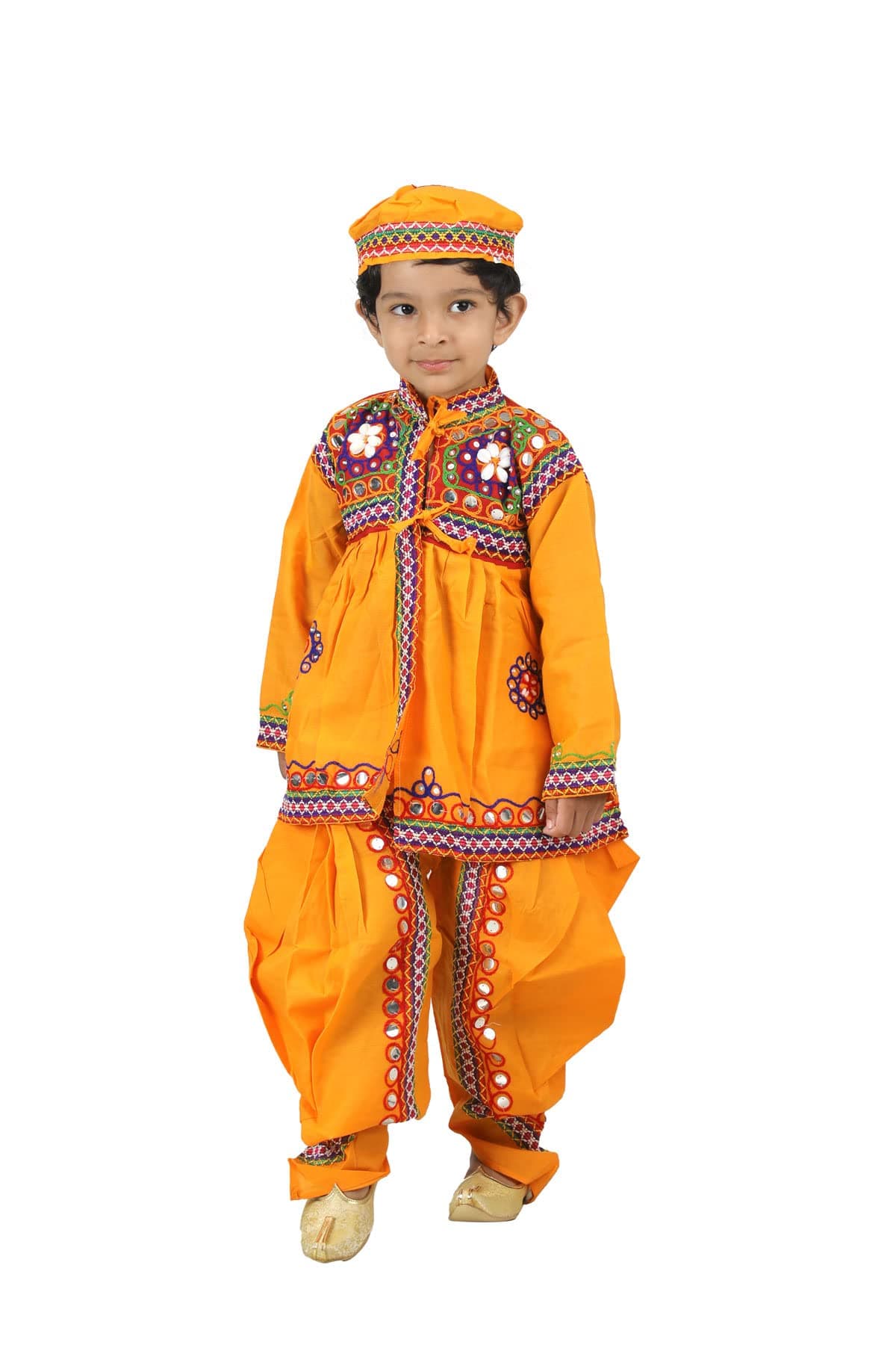 BookMyCostume Gujarat Garba Navratri Indian State Fancy Dress Costume for Boys and Men 7-8 years