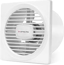 LONGWAY Gusto 6 Inch 150 mm Energy Efficient Exhaust Fan | High Speed Powerful Motor | Noiseless Operation & Easy to Clean | Suitable for Bathroom, Kitchen, Office | 2 Years Warranty (White)