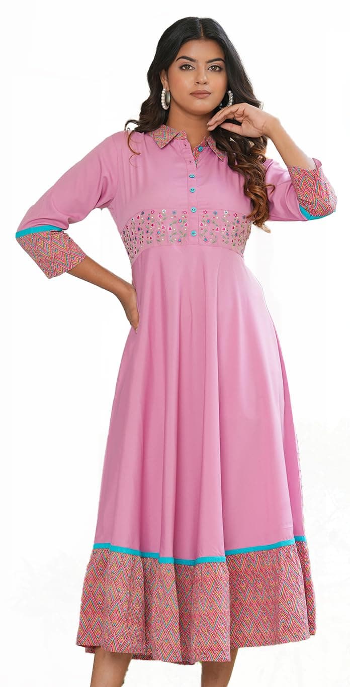Yash Gallery Women's Polyester Relaxed Fit Anarkali Kurta
