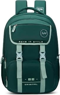 Skybags Sizzler Pro 39L Casual Backpack for Boys & Girls with 3 Compartments & Adjustable Strap | Insulated Tiffin Pouch | Rain Cover | Aer-Zone Back Panel | Perfect for School & Travel - Unisex