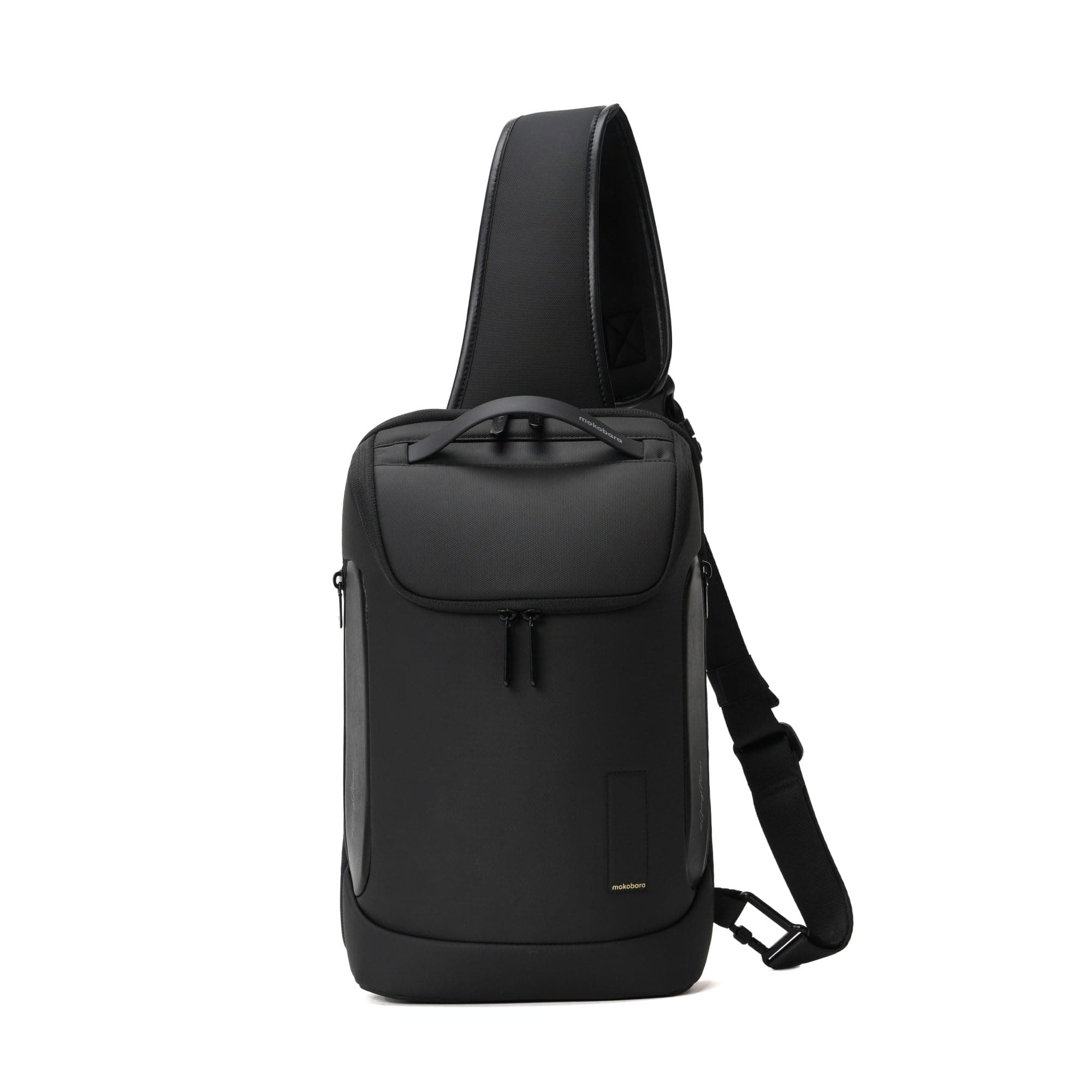 MOKOBARA The Transit Crossbody Sling Vegan Leather & Nylon 3 Compartment Chest Bag Casual Shoulder Daypack