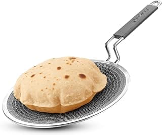 BERGNER Hi-Tech Giro Triply Roti Tawa 26cm, Non-Stick Tava for Chapati/Paratha, Honeycomb Non-Stick Coating, PFOA Free, Healthy Cooking, Stay Cool Handle, Induction and Gas Stove Ready
