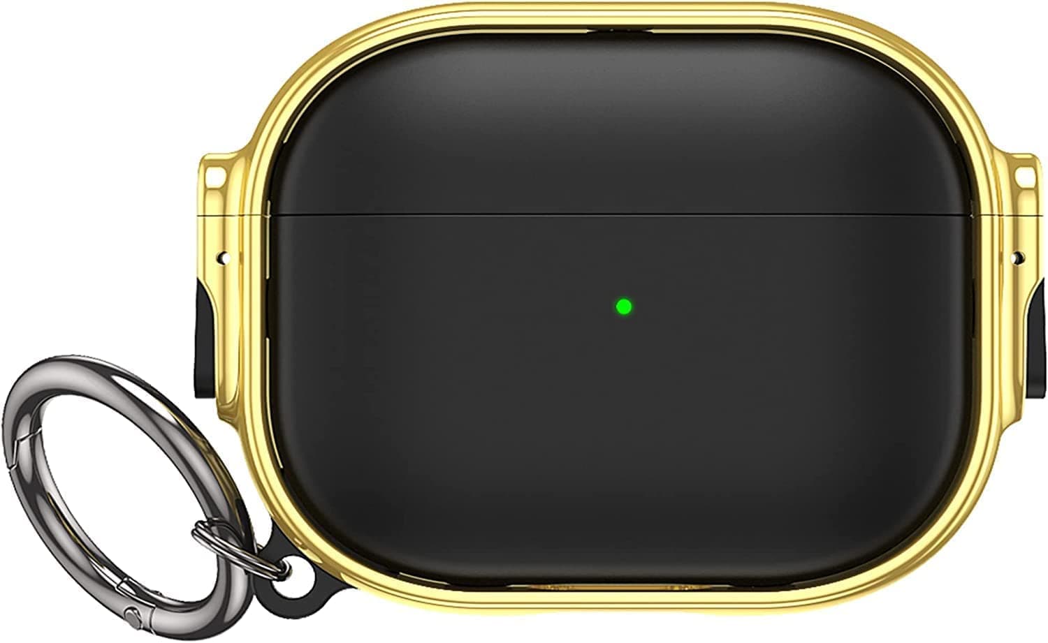 Humble Chrome Eggshell Case Compatible with AirPods Pro 2 ? Hard-Shell Cover, Electroplated Edges, Premium Shock-Proof Material, Wireless-Charging Compatible, LED Indicator Visible (Golden & Black)