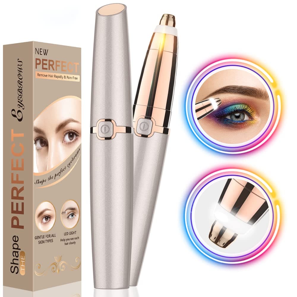 Painless Eyebrow Trimmer Women's Electric Eyebrow Razor: Epilator Eyebrow for Women Painless and Precision Eyebrow Trimmer for Woman