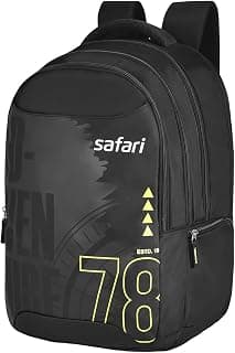 Safari 38L Printed Laptop Backpack with Raincover, 4 Compartments, Bottle Holder, Organizer, School & College Bag for Boys and Girls, Office & Travel Bag for Men and Women