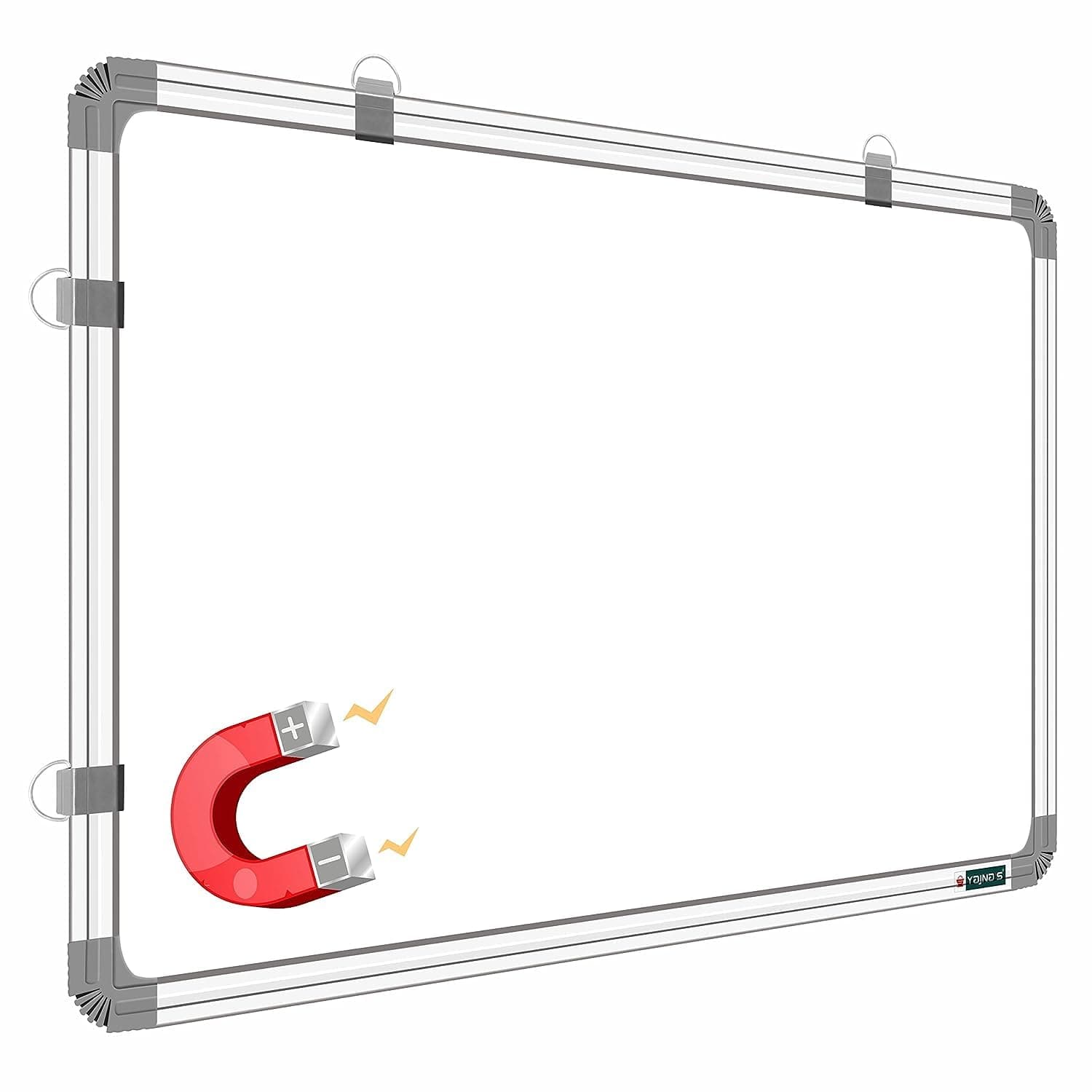 YAJNAS 1.5x2 Feet (41x59 CM) Dry Erase Premium Melamine Magnetic White Board for Home, Office, Coaching Class & School