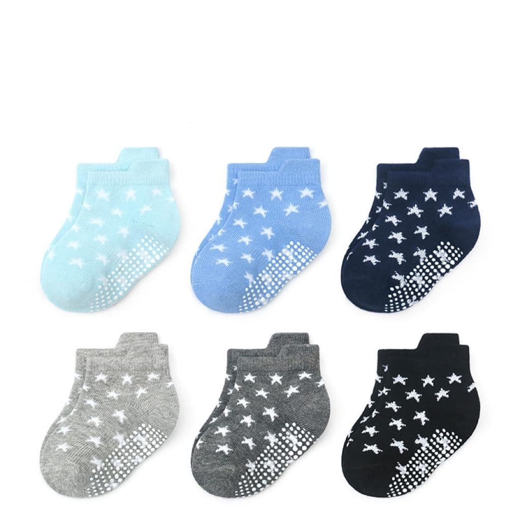 MagicPop Colourful Socks for Kids, Ankle length, Soft Pure Cotton, Anti skid, Lightweight & Breathable, 1 to 12 Years, Pack of 6, Designer socks