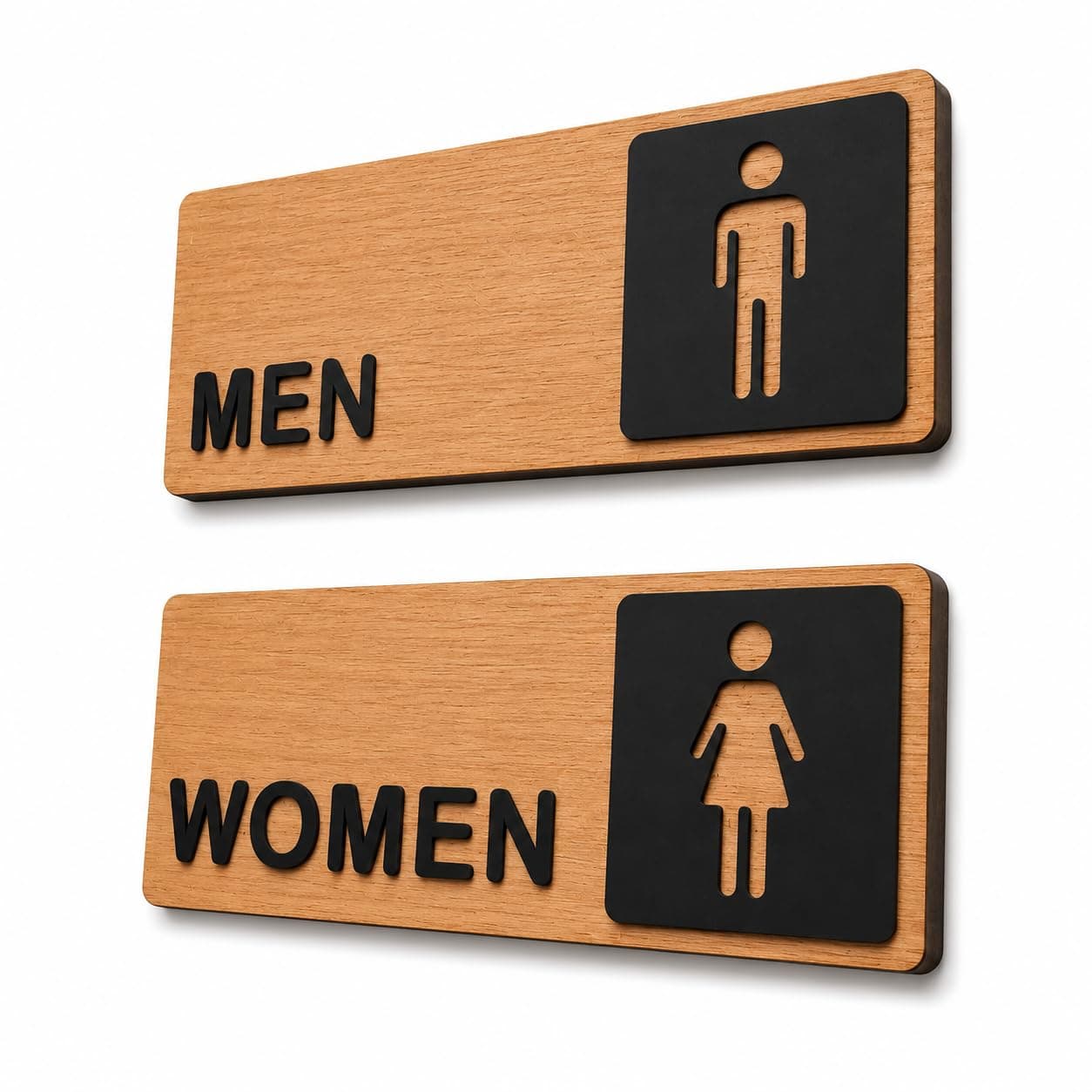 FLORIXA IMPEX Men & Woman Toilet Sign Board Set For Washroom Toilet Glass Doors Wooden Doors Offices Hospitals Mall And Business Sign Stickers (M_W_LG_00)