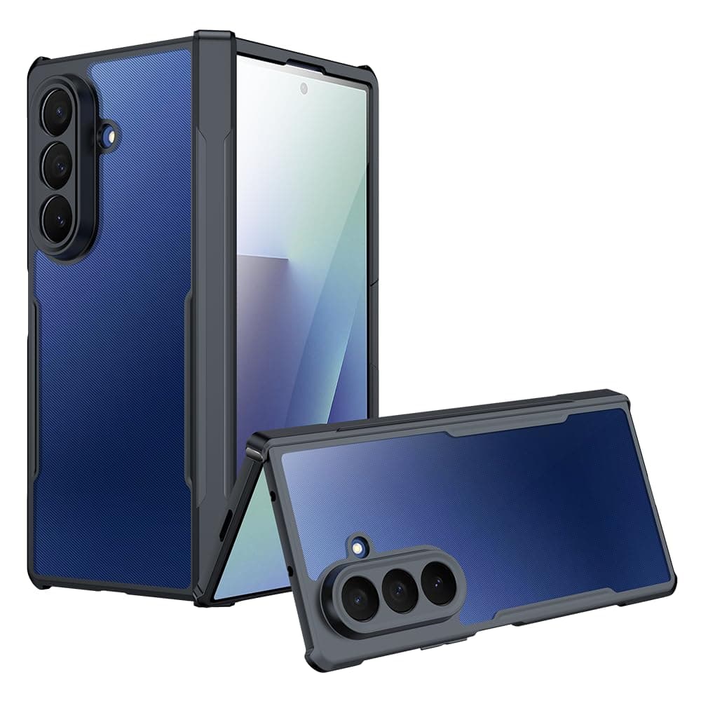 PRITO Compatible for Samsung Galaxy Z Fold 7 Case - Clear Beatle Slim Phone Case with Hard Pc Back, Soft TPU Edges, Hinge, Non-Yellowing, Shockproof Protective Cover for Z Fold 7