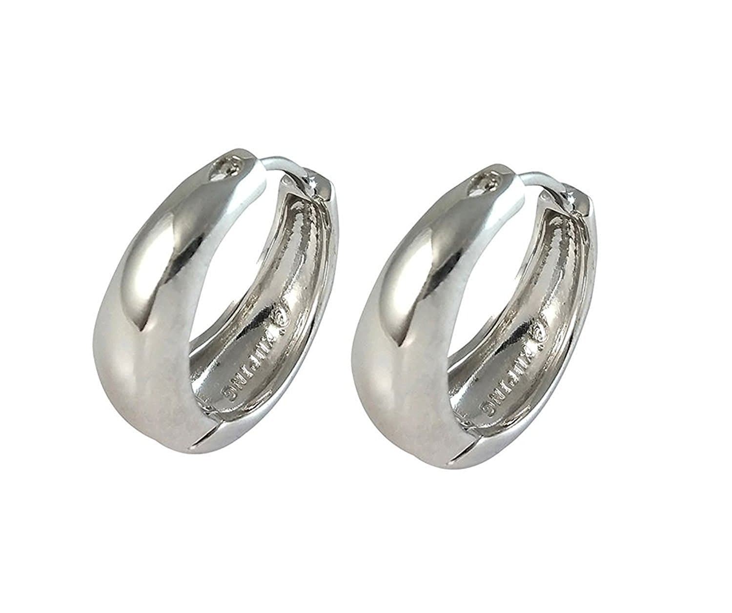 MEENAZ Mens Jewellery Kaju Bali Salman Khan Bollywood Style Silver Hoop Earrings for Men Boys Man Unisex Ear Rings Stylish -BALI-102 (Silver, Silver Plated)