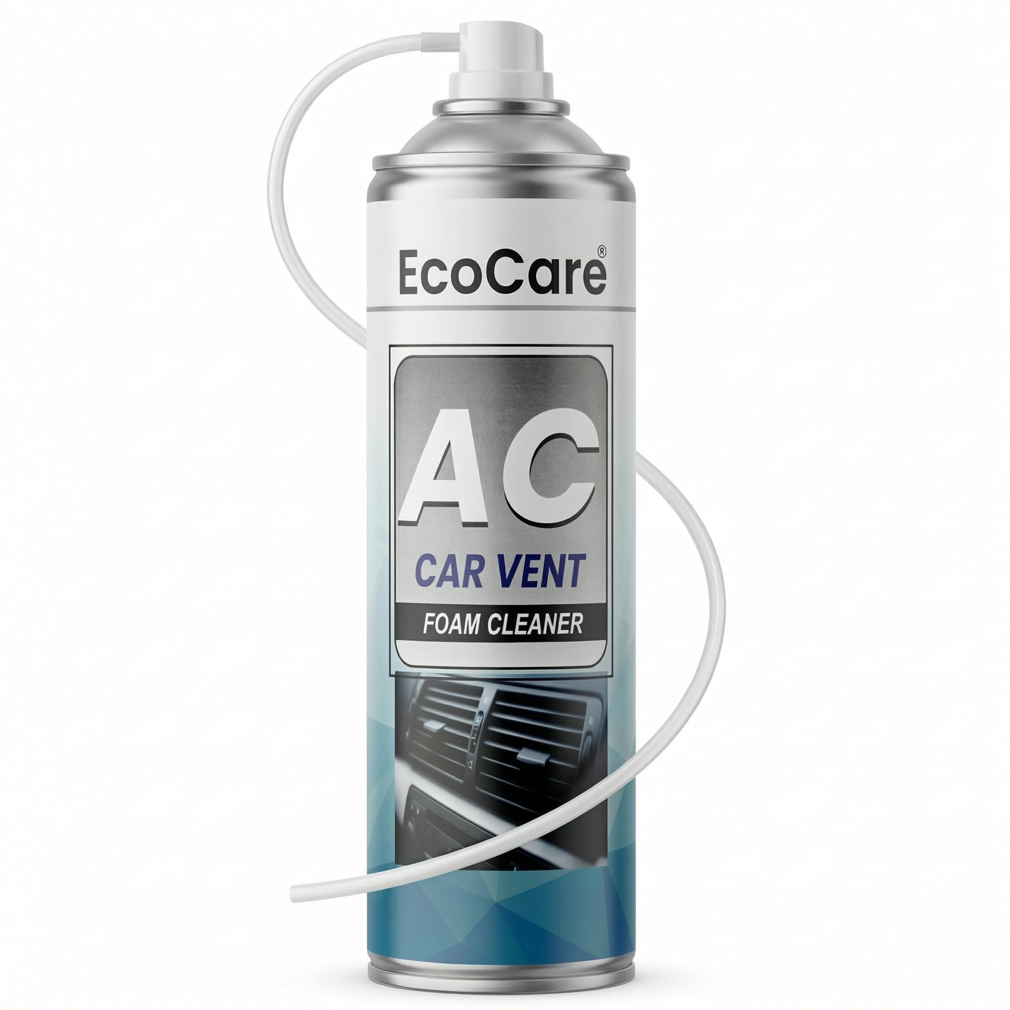 EcoCare Car AC Vent & Duct Cleaner | 500ML Foam Cleaning Spray for Car Air Conditioner | Freshens & Cleans Dust Build-Up | Fast No-Rinse Formula | Automotive HVAC Refresher (500ML)