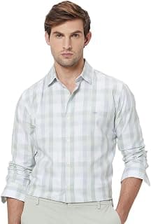 MUFTI Mens Cotton Slim Fit Casual Shirt with Spread Collar & Full Sleeve