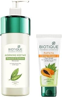 Biotique Papaya Deep Cleanse Face Wash & Biotique Morning Nectar Flawless Skin Moisturizer l Prevents Dark spots