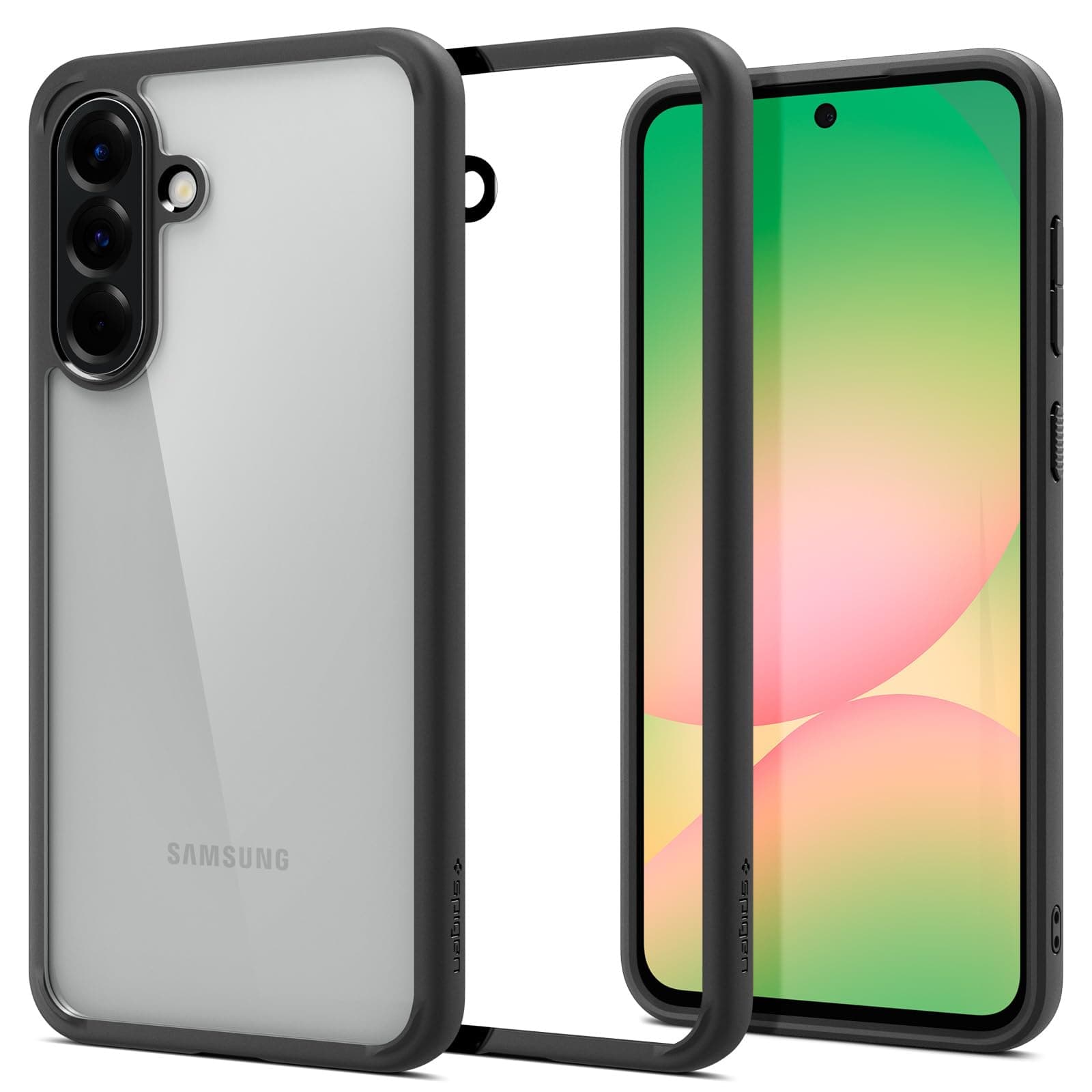 Spigen Ultra Hybrid | Samsung Galaxy A56 5G Case [Transparent] [Air Cushion Protection] Galaxy A56 5G Back Cover | TPU+PC - Matte Black