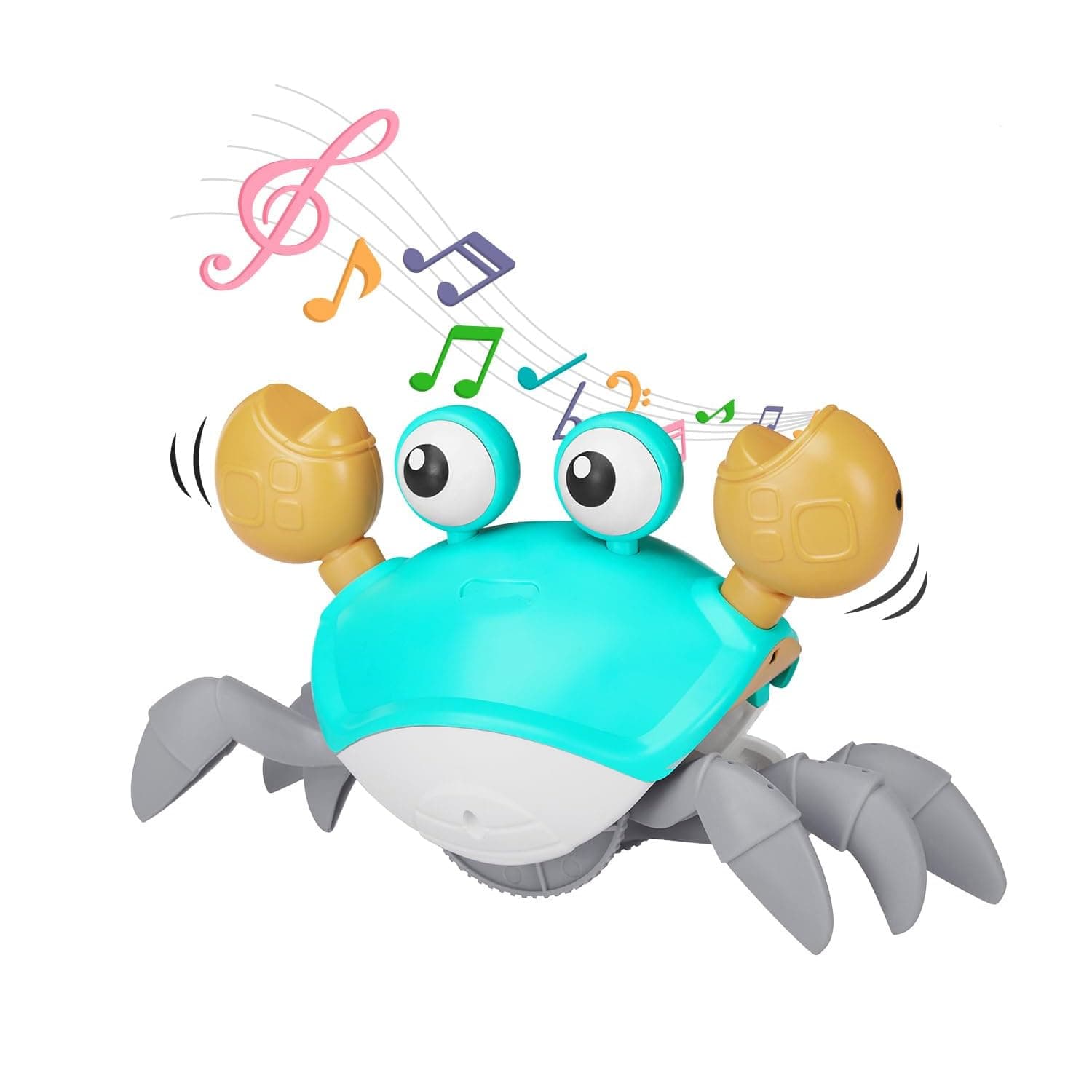 Amazon Brand - Jam & Honey Crawling Crab Toy for Toddlers, Musical Baby Toy with LED Lights, Interactive Crawling Toy for Kids, Birthday Gift, BIS Certified Safe