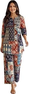 Leriya Fashion Kurta Sets for Woman | Co ord Set for Women Stylish | Kurti Set for Woman | Short Kurti for Women Latest | Kurtis | Ethnic Jaipuri Straight Kurta Set with Palazzo Pants | Salwar Suit for Party Outfits