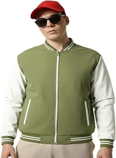 MAYKR Men’s Color Block Bomber Jacket Casual Winter Jacket