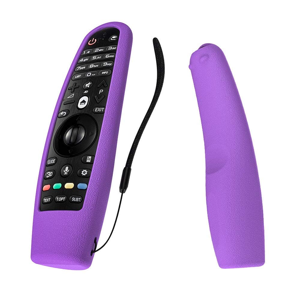 SIKAI CASE Sikai Shockproof Silicone Case For Lg An-Mr600/Lg An-Mr650/An-Mr18Ba/Lg An-Mr19Ba Magic Remote Battery Cover Protective Skin Holder Washable Dirt-Proof Anti-Lost With Remote Loop(Purple)