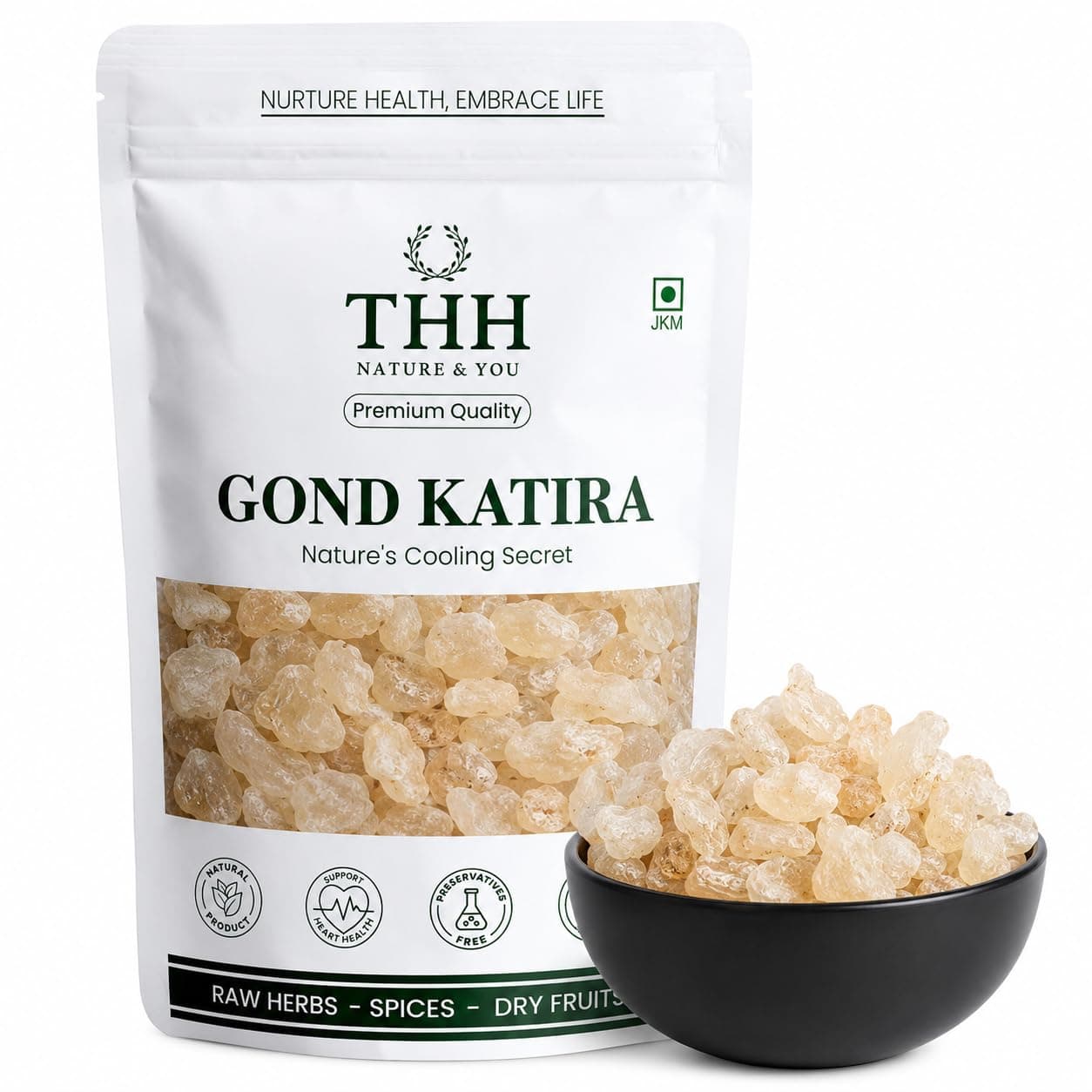 THH Gond Katira Pure - 400 gm | Organic | Cooling Properties | 100% Natural Superfood Edible Gum
