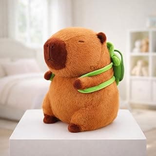 Babique Capybara Soft Toy with Turtle Backpack – 20cm Cute Stuffed Animal Doll for Kids & Toddlers | Snuggle Toy | Gift & Décor
