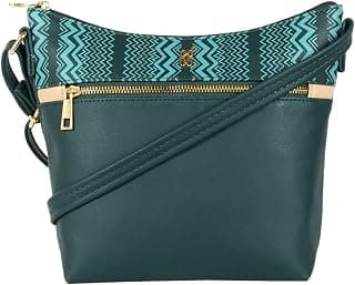Baggit Women Green Sling Bag Small Size | Ladies Stylish Casual Cross Body Purse Handbag