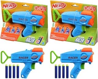 Nerf Elite Racer Easy-Play Dart Blaster 2 Pack, 8 Elite Darts, Outdoor Toys, Ages 6+