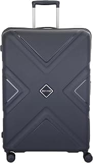 American Tourister Trolley Bag with TSA Lock,8 Wheel, Wet Pouch,Mesh Pocket and Shoe Bag,Hard-Sided PC Suitcase/Trolley Bag with Double Spinner Wheel -Dark Slate (55 CM)