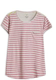 Allen Solly Girls Grey Stripe Casual T-Shirt