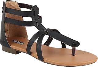 Shoetopia Women’s Gladiator Flat Sandals | Stylish Comfortable Casual Open Toe Flats for Girls & Women