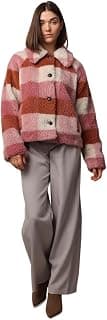 ONLY Women Spread Collar Checked Casual Puffer Jacket