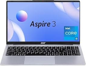 Acer Aspire 3 Intel Core i5-1334U Processor, 8GB RAM/512GB SSD, 39.62 cm(15.6") FHD LED-Backlit IPS Display, Win11Home, Pure Silver, 1.7Kg, A325-53, Thin & Light Laptop