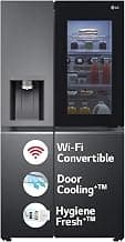 LG 630 L, Frost-Free, Inverter, Wi-Fi Convertible, InstaView Door-In-Door, Side-By-Side Refrigerator with Ice and Water Dispenser (GL-X257AMC3, Matte Black, Door Cooling+ with Hygiene Fresh+)
