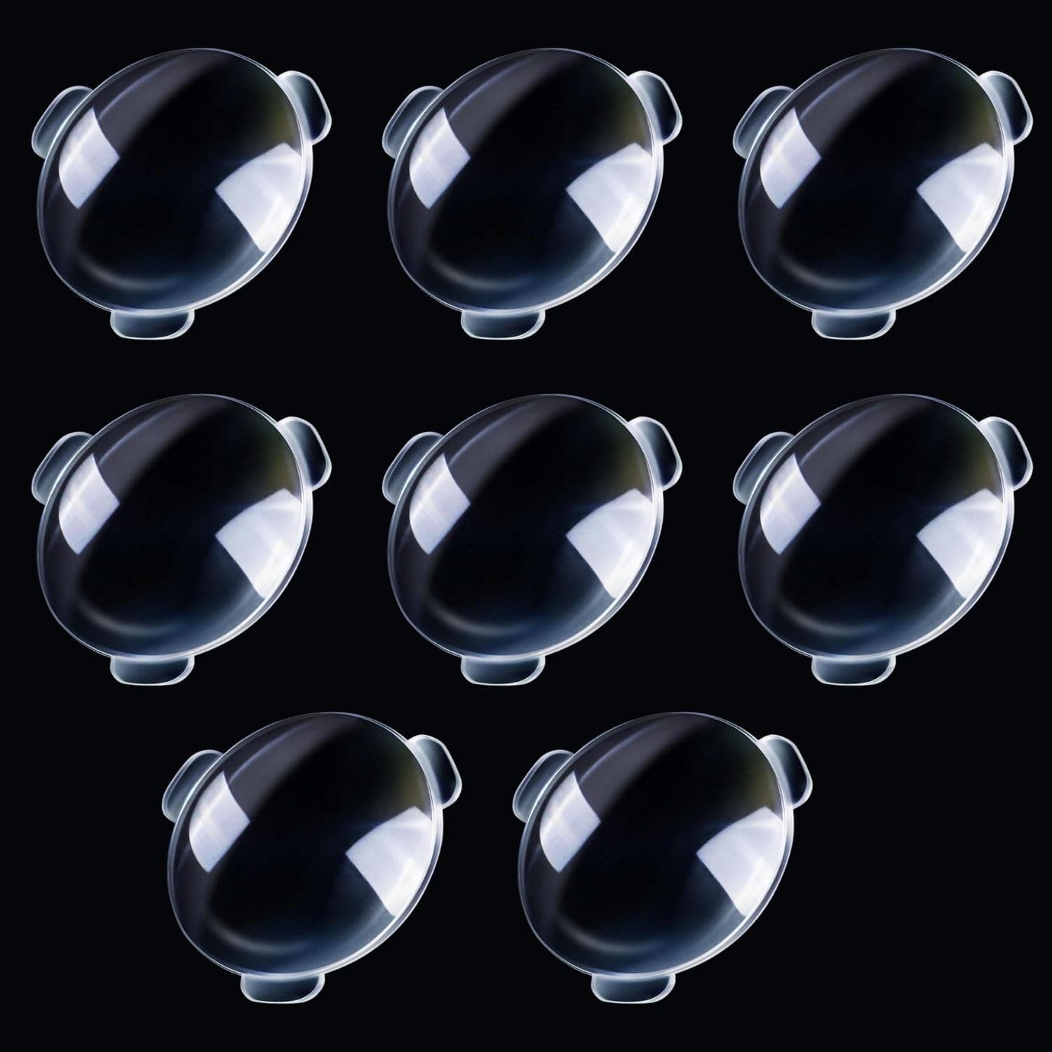 SNOOGG Pack of 8 Convex Optical Lens, 25mm, DIY VR Lens for Google Cardboard, Magnifying Lens for Science Projects, STEM Learning, Crafts