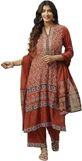 BIBA Women Polyester Liva Printed Palazzo Kurta Palazzo Suit Set